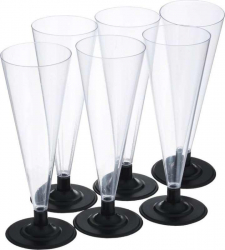 Пластиковые бокалы под шампанское Catering4you, агрегатор кейтеринг-услуг